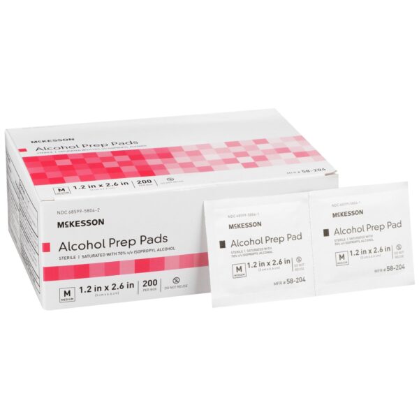 McKesson 70% Isopropyl Alcohol Prep Pads - Individual Sterile Packets