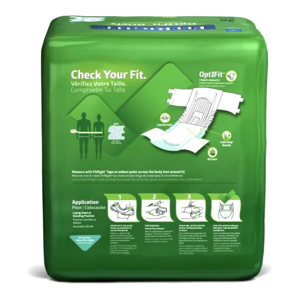 FitRight Plus 2X-Large Unisex Adult Incontinence Brief by CS - Moderate Absorbency - Image 2