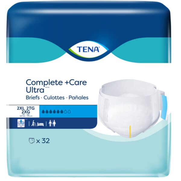 TENA Complete + Care Ultra Unisex Adult Incontinence Brief 2X-Large * Moderate Absorbency with DuoLock Core Technology - Image 2