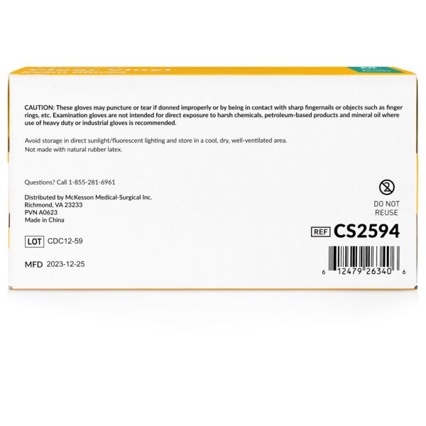 CareStock Medium Non-Sterile Vinyl Exam Gloves with Standard Cuff * Clear, Smooth Finish - Image 9