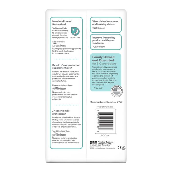 Tranquility Essential X-Large Disposable Heavy Absorbency Incontinence Brief - Part 2747 - Image 3
