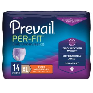 Prevail Per-Fit Women's Disposable Moderate Absorbency Pull-On Underwear, X-Large