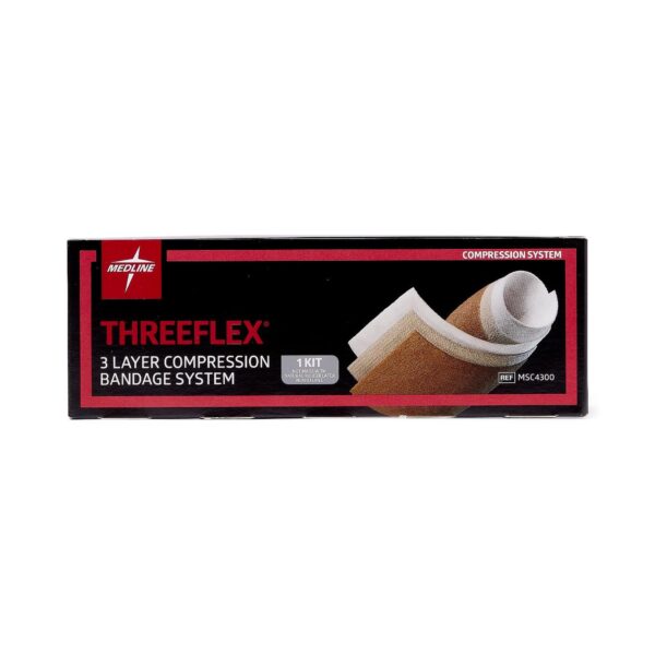 3 Layer Compression Bandage System ThreeFlex by MSC - Low Compression, Self-Adherent, Tan/White - Image 3
