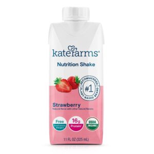 Kate Farms Nutrition Shake Strawberry Flavor Liquid - 11 oz. Carton