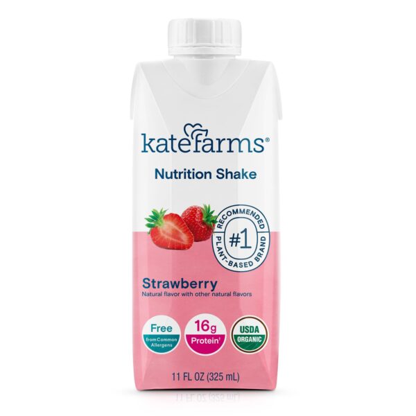 Kate Farms Nutrition Shake Strawberry Flavor Liquid - 11 oz. Carton