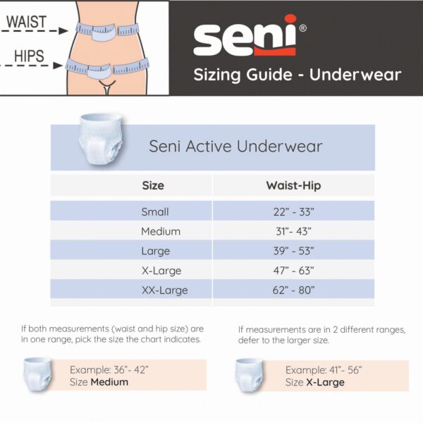 Seni Active Super Plus Unisex Adult Absorbent Underwear - Small, Heavy Incontinence Protection - Image 8