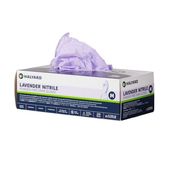 Halyard Lavender Medium NonSterile Nitrile Exam Gloves (Part Number 52818) - Image 2