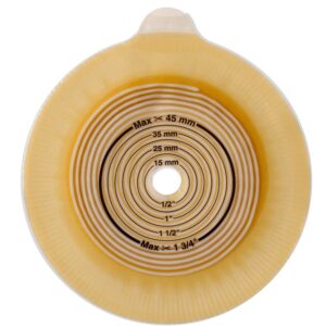 Assura?2 518898 Ostomy Barrier with Extended Wear Silicone Adhesive - 40 mm Flange, Green Code System