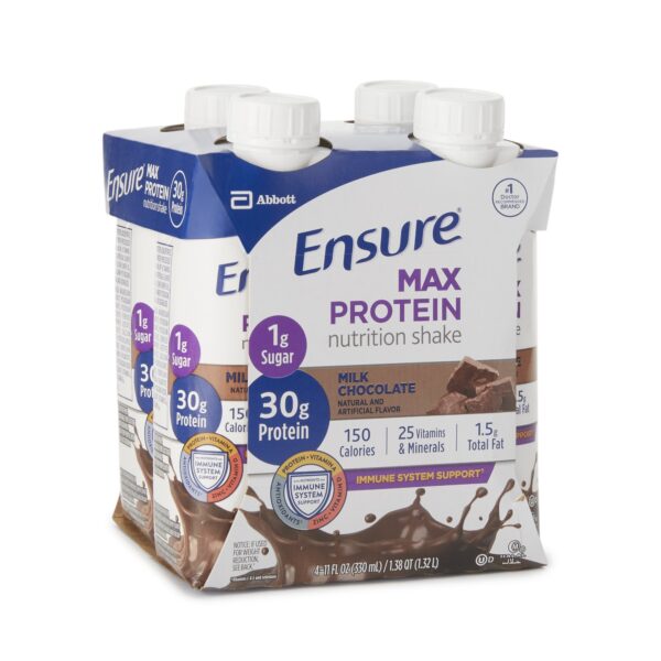 Ensure Max Protein Milk Chocolate Nutrition Shake 11 oz - High-Quality Protein, Low Sugar, Gluten-Free - Image 2