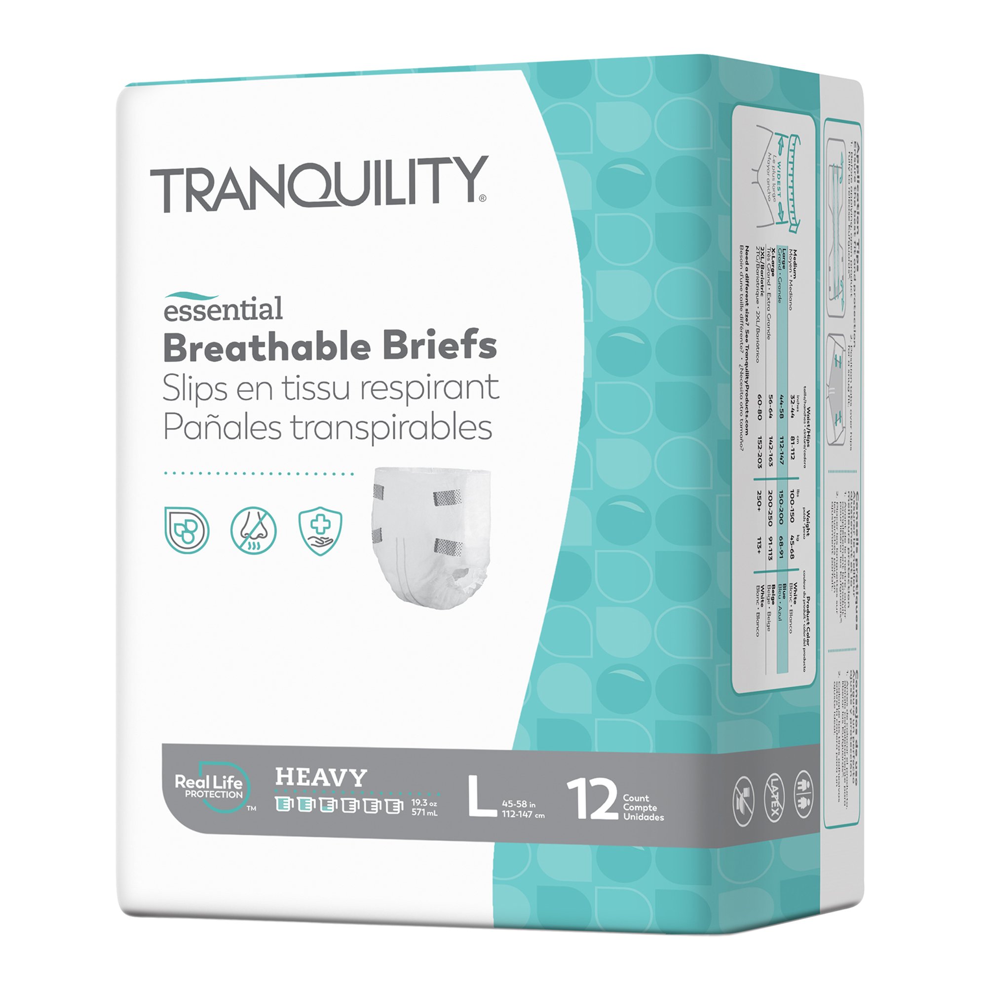 Tranquility Essential Large Unisex Incontinence Brief with Heavy Absorbency - Part 2746