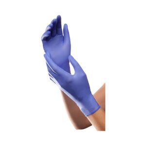 New Age 9128 Series X-Large Nitrile Exam Gloves with Textured Fingertips, Violet Blue, Chemotherapy and Fentanyl Tested