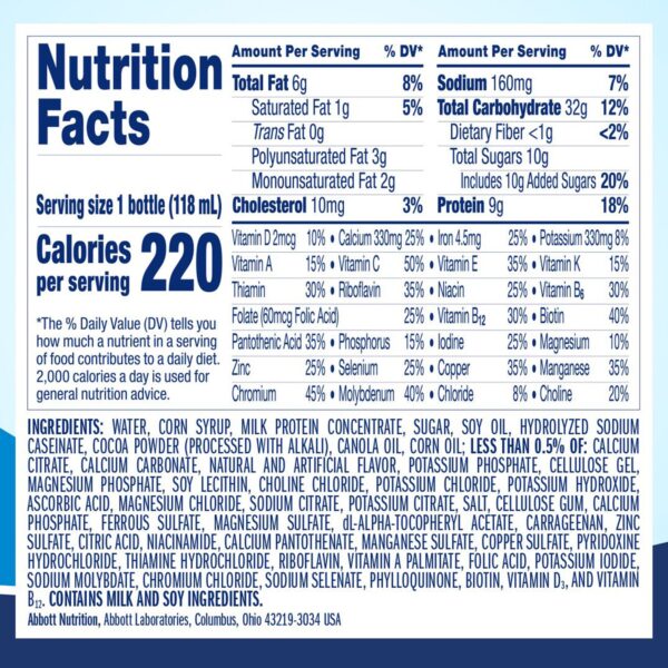 Ensure Compact Therapeutic Nutrition Shake Milk Chocolate Flavor by Abbott, Part Number 64362 - Image 2