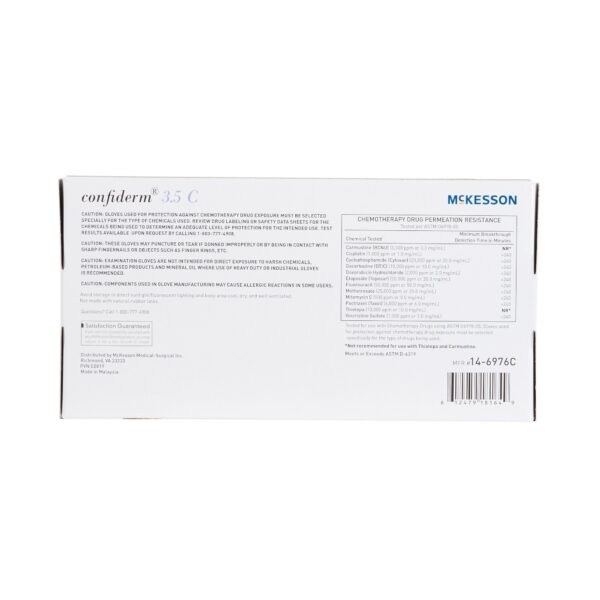 McKesson Confiderm 3.5C Medium Nitrile Exam Gloves with Textured Fingertips and Beaded Cuff - Image 7