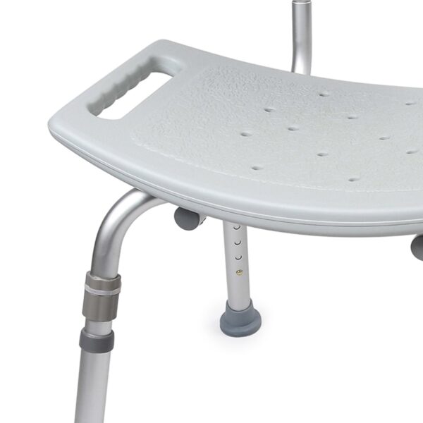 McKesson Bath Bench with Aluminum Frame and Removable Backrest - 19-1/4 Inch Seat Width, 400 lb Capacity - Image 4