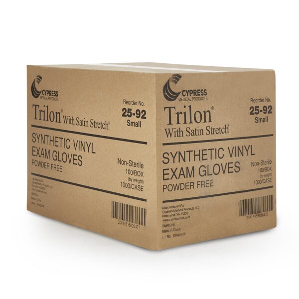 Trilon Small Vinyl Exam Gloves - NonSterile, Smooth Finish, Clear, Ambidextrous - Image 5