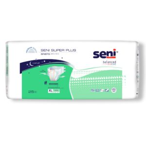 Seni Super Plus X-Large Unisex Adult Incontinence Brief with Heavy Absorbency - Part Number S-XL25-BP1