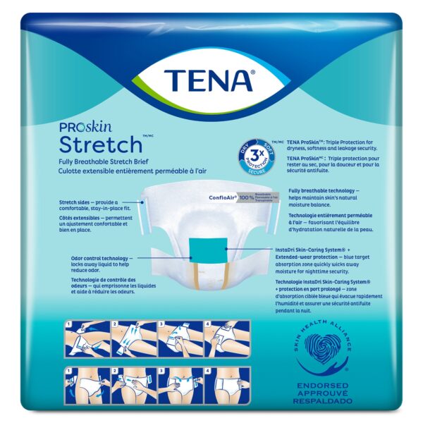TENA ProSkin Stretch Ultra Large / X-Large Unisex Adult Incontinence Brief Part 67803 - Image 3