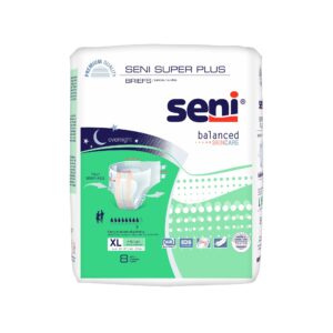 Seni Super Plus X-Large Unisex Adult Incontinence Brief with Heavy Absorbency - Part Number S-XL08-BP1