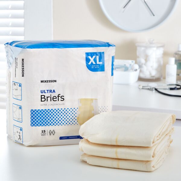 McKesson Ultra X-Large Unisex Adult Incontinence Brief - Heavy Absorbency, Size Fits 58-64 Inches - Image 9