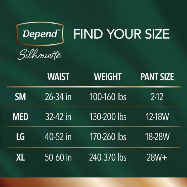 Depend Silhouette X-Large Disposable Heavy Absorbency Female Adult Underwear - Image 2