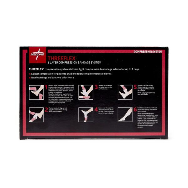 3 Layer Compression Bandage System ThreeFlex by MSC - Low Compression, Self-Adherent, Tan/White - Image 7