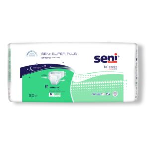 Seni Super Plus Medium Adult Incontinence Brief by Abena, Part No. S-ME25-BP1