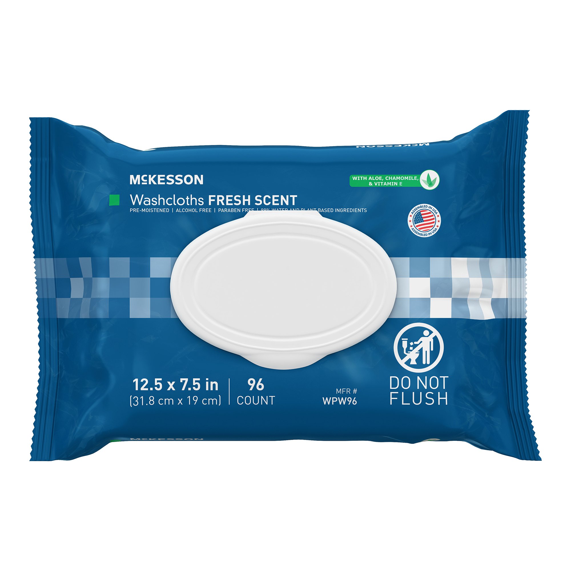 McKesson Personal Cleansing Wipes, 96 Count * Soft Pack with Aloe and Chamomile