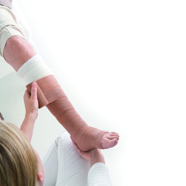 JOBST Comprifore 4 Layer Compression Bandage System - 7 to 10 Inch, No Closure, Tan/White, 40 mmHg - Image 4
