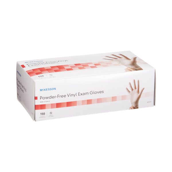 McKesson X-Small NonSterile Vinyl Exam Gloves - Clear, Standard Cuff, 50 Pack - Image 6