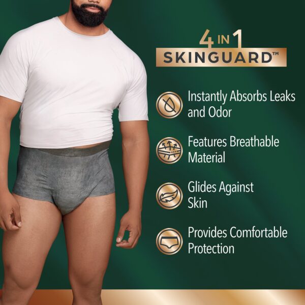 Depend Real Fit Large/X-Large Male Adult Absorbent Underwear * Heavy Absorbency, Breathable & Discreet - Image 4