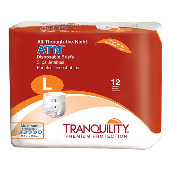 Tranquility ATN Large Disposable Heavy Absorbency Unisex Adult Incontinence Brief