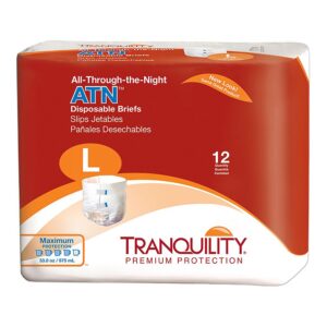 Tranquility ATN Large Unisex Adult Incontinence Brief with Heavy Absorbency * Part 2186