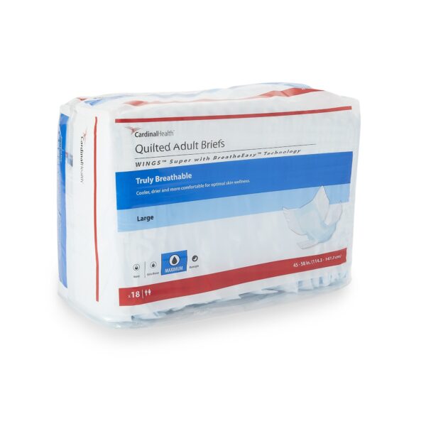 UniCare Unisex Adult Incontinence Brief with Wings, Part No. 87084A * Heavy Absorbency, Large