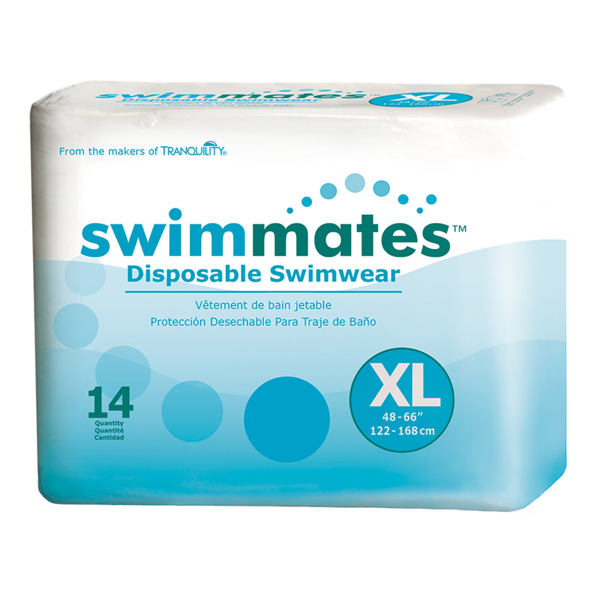 Unisex Adult Bowel Containment Swim Brief by Swimmates, Part Number 2847 - XL Disposable Moderate Absorbency
