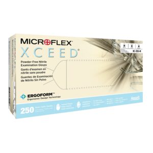 XCEED Medium NonSterile Nitrile Exam Gloves with Textured Fingertips - Blue