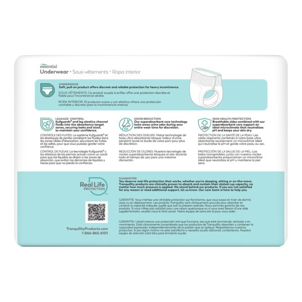 Tranquility Essential Part 418717 Unisex Adult Heavy Absorbency Pull-On Underwear - Image 2