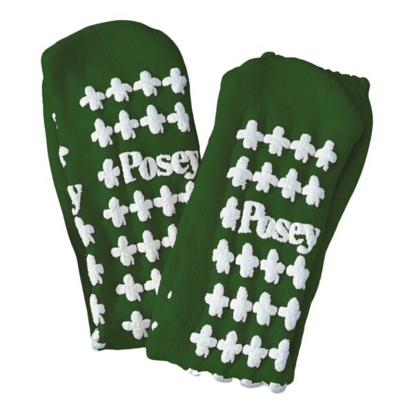 Posey Unisex Adult Slipper Socks with Double Tread Non-Skid Sole - Green, Part Number 6239G - Image 2