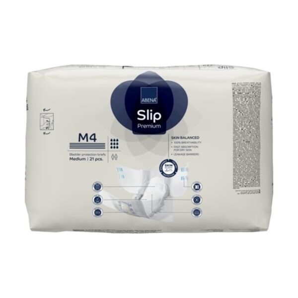 Abena Slip Premium M4 Unisex Adult Incontinence Brief - Heavy Absorbency, Medium Size - Image 6