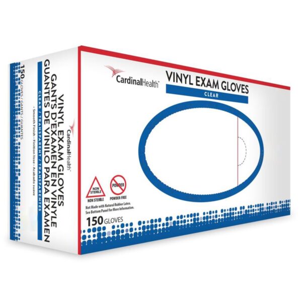 Esteem Large Vinyl Exam Glove - NonSterile, Ambidextrous, Smooth Finish, 9.75 Inches, Clear - Image 2