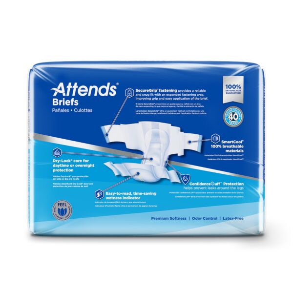 Attends Advanced Unisex Adult Incontinence Brief X-Large - Heavy Absorbency, Part Number DDC40 - Image 5