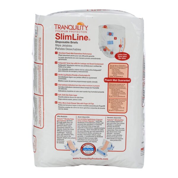 Tranquility Unisex Adult Incontinence Brief - Slimline Small, Heavy Absorbency (Part No. 2120) - Image 5