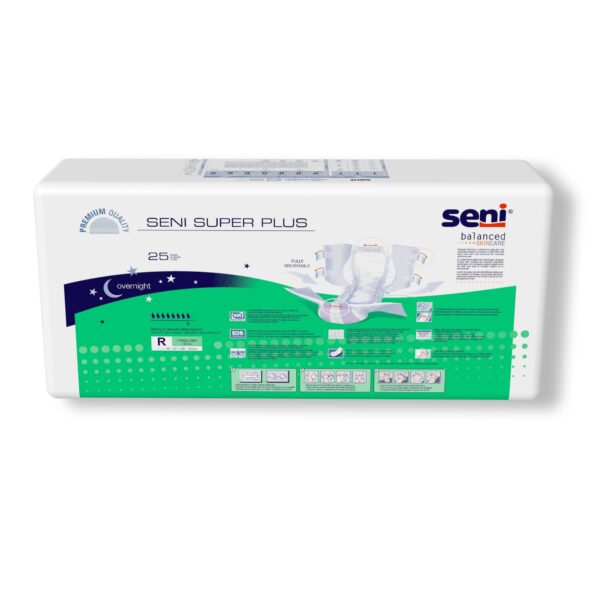 Seni Super Plus Regular Disposable Heavy Absorbency Incontinence Brief by Unisex Adult, Part Number S-RE25-BP1 - Image 8