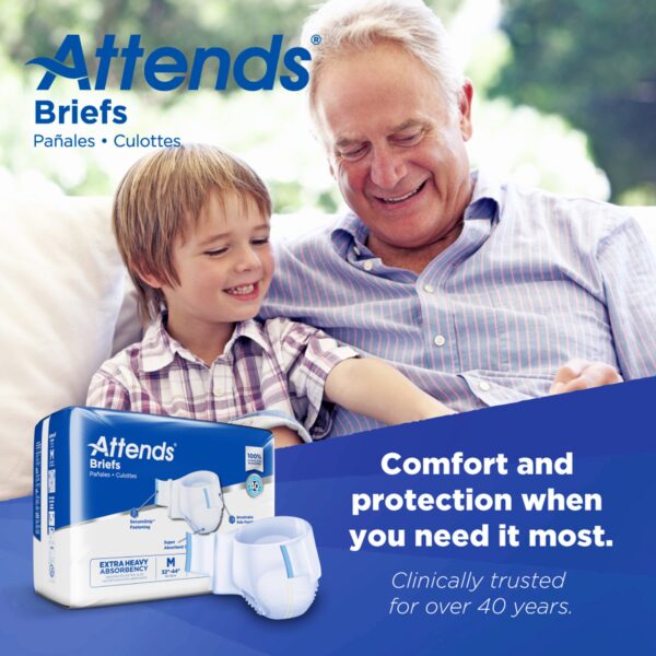 Attends Care Advanced DDP20 Unisex Adult Heavy Absorbency Incontinence Brief - Image 9