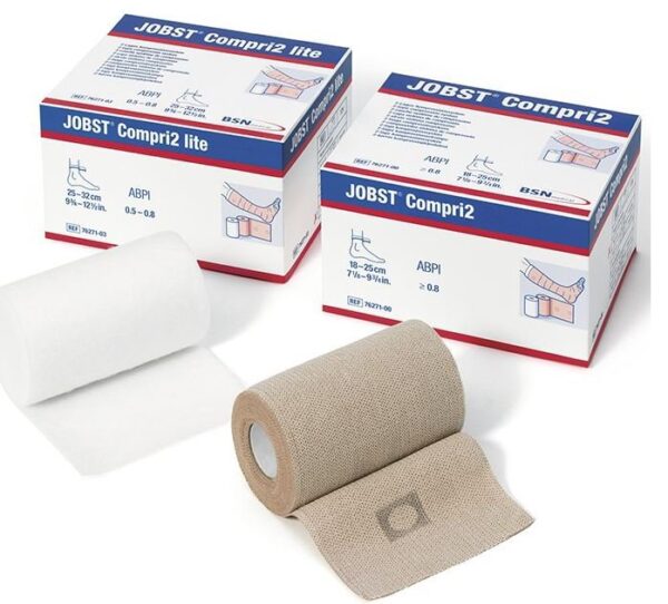 Jobst Compri2 2-Layer Compression Bandage System - 9.75 to 12.50 Inches, Tan, 40 mmHg