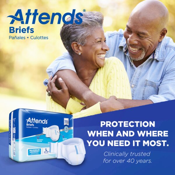 Attends Unisex Large Disposable Heavy Absorbency Incontinence Brief - Part DDA30 - Image 10