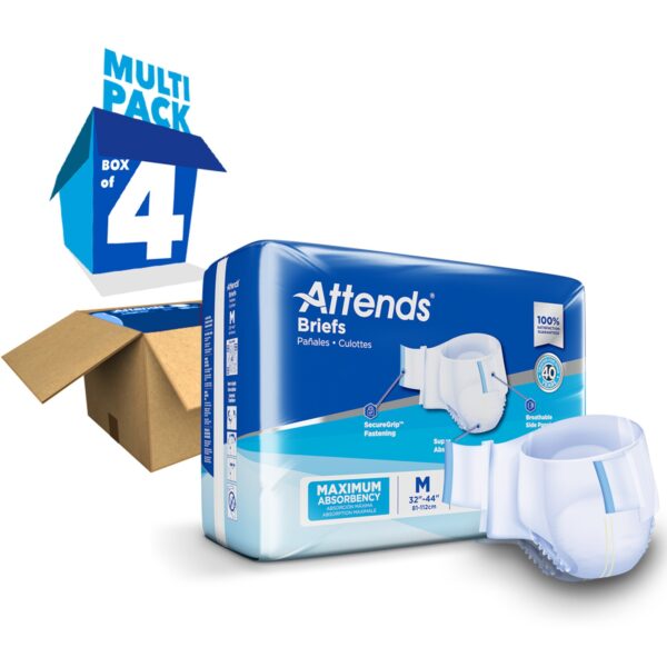 Attends DDA20 Unisex Medium Disposable Heavy Absorbency Incontinence Brief - Image 8