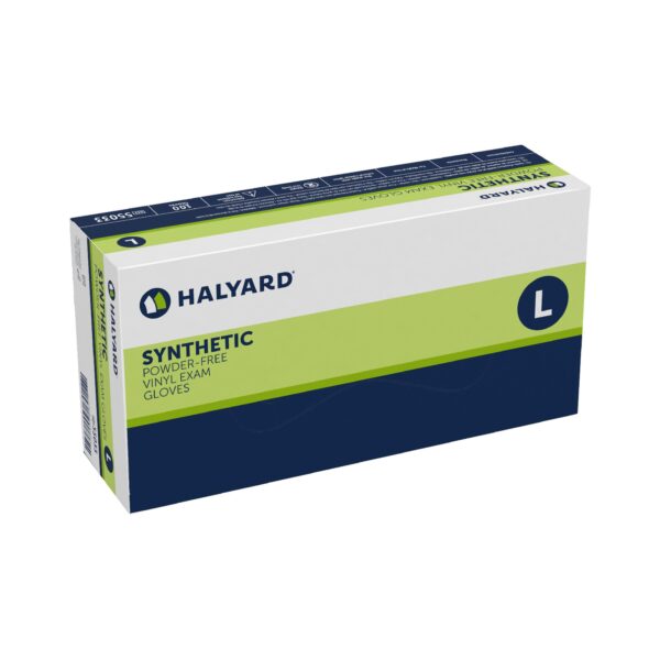 Halyard Exam Glove 55033 Large Non-Sterile Vinyl Standard Cuff Clear - Image 2