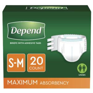 Depend Small / Medium Unisex Adult Incontinence Brief with Heavy Absorbency - Part 35456