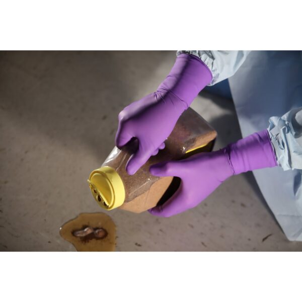 Halyard Purple Nitrile-Xtra Exam Gloves, Small, 12-Inch Length, Textured Fingertips, Chemo Tested * Part Number 50601 - Image 2