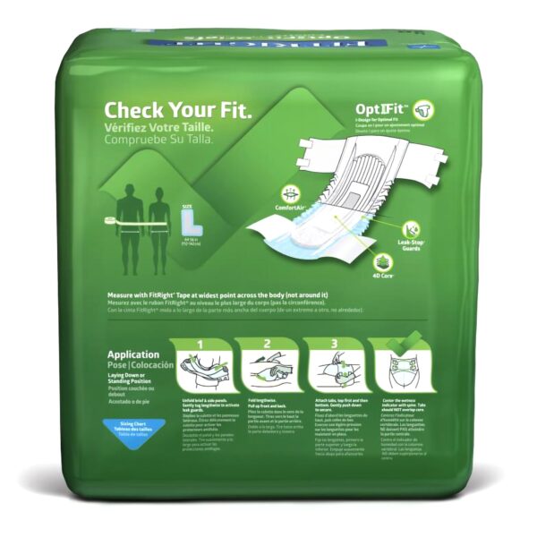 FitRight Plus Large Unisex Adult Incontinence Brief by CS * Moderate Absorbency - Image 2